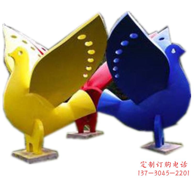 山西不锈钢制作的和平鸽雕塑