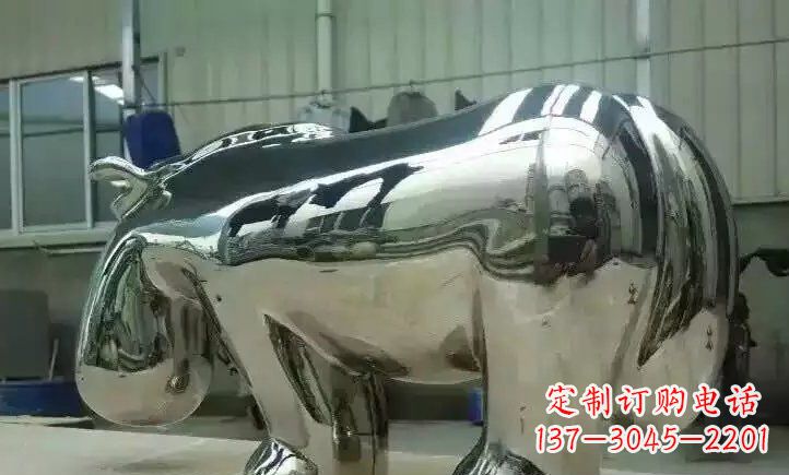 山西不锈钢河马雕塑一种新颖的艺术形式
