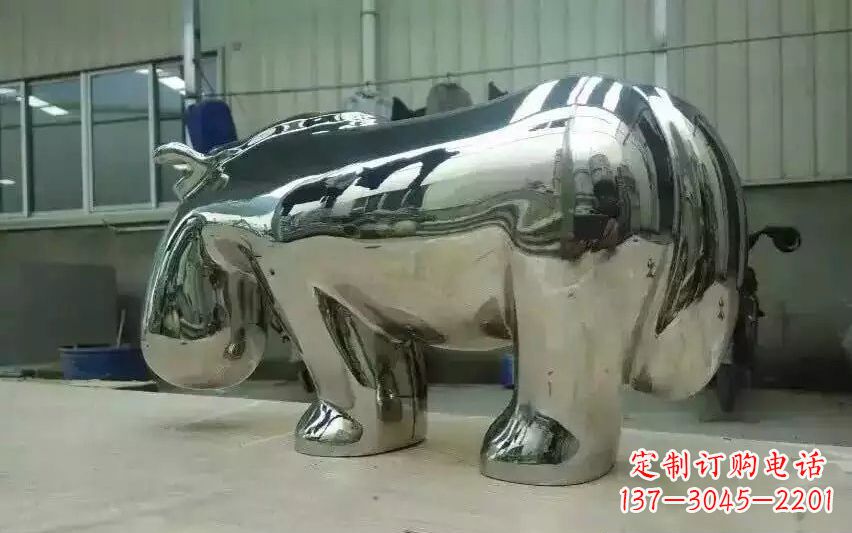 山西不锈钢河马雕塑美观耐用的艺术品