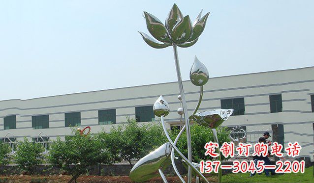 山西不锈钢荷花雕塑