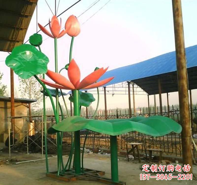山西不锈钢荷花公园雕塑