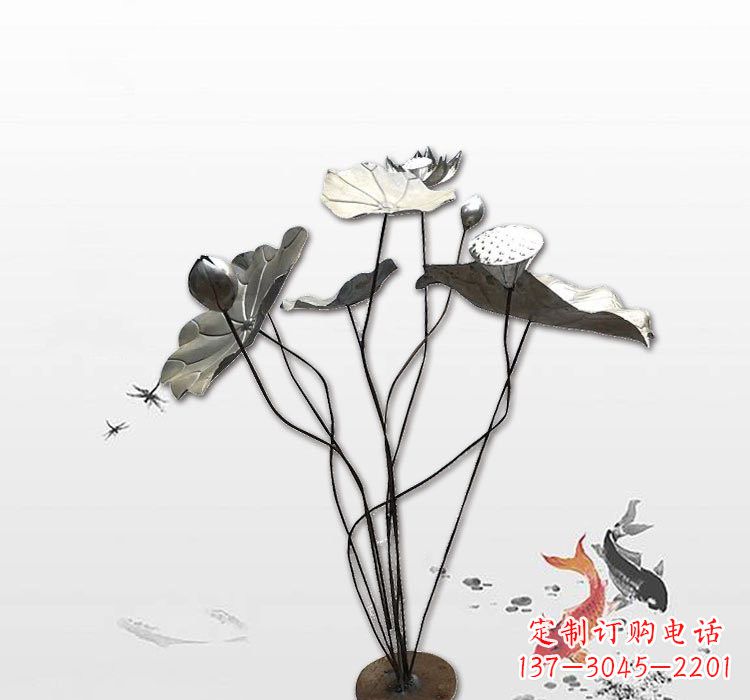 山西不锈钢荷叶雕塑艺术的精美结合