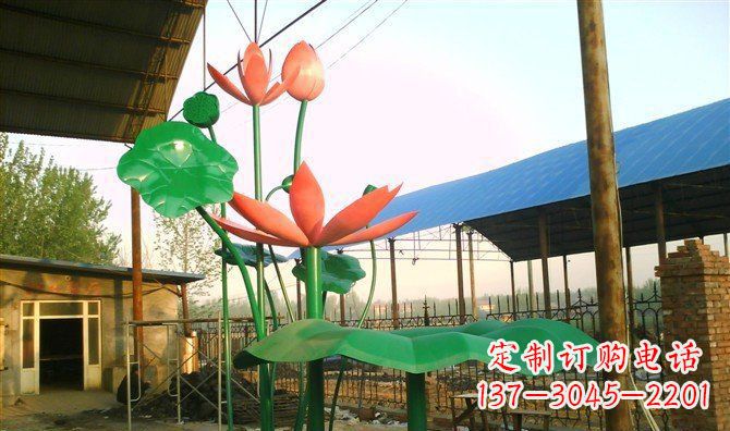 山西不锈钢荷叶雕塑精美而优雅