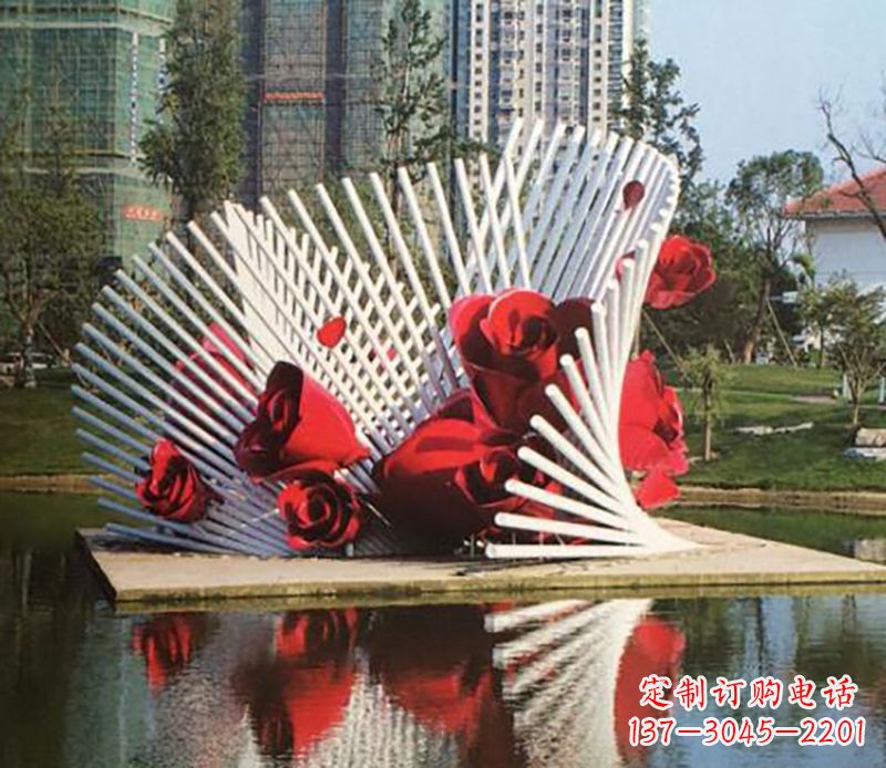 山西不锈钢玫瑰雕塑——美丽的艺术之作