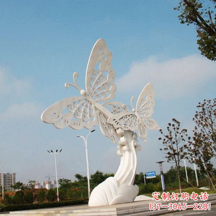 山西不锈钢蝴蝶雕塑——美丽传递自然之美