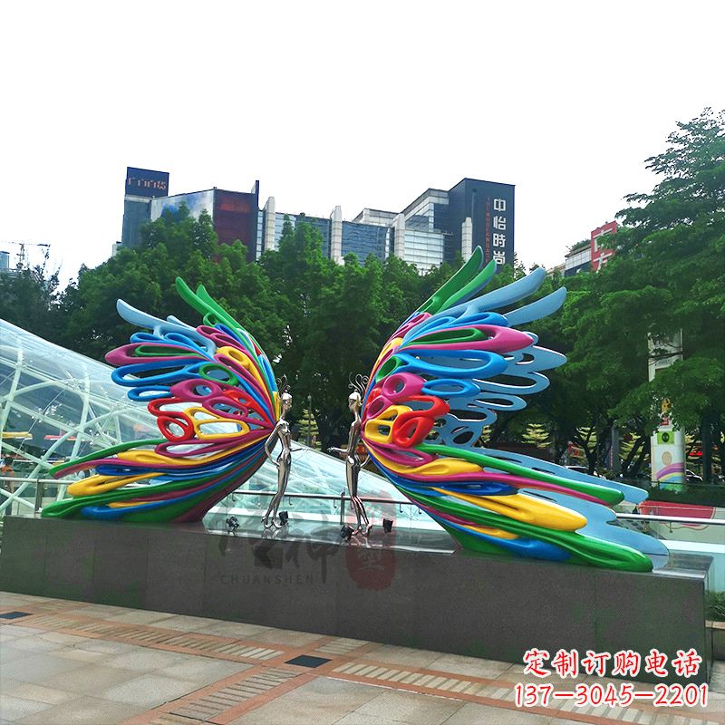 山西蝴蝶城市广场步道装饰雕塑