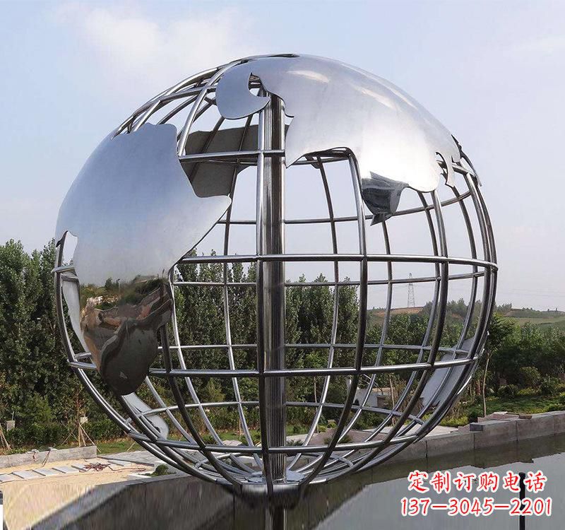 山西不锈钢户外地球仪雕塑