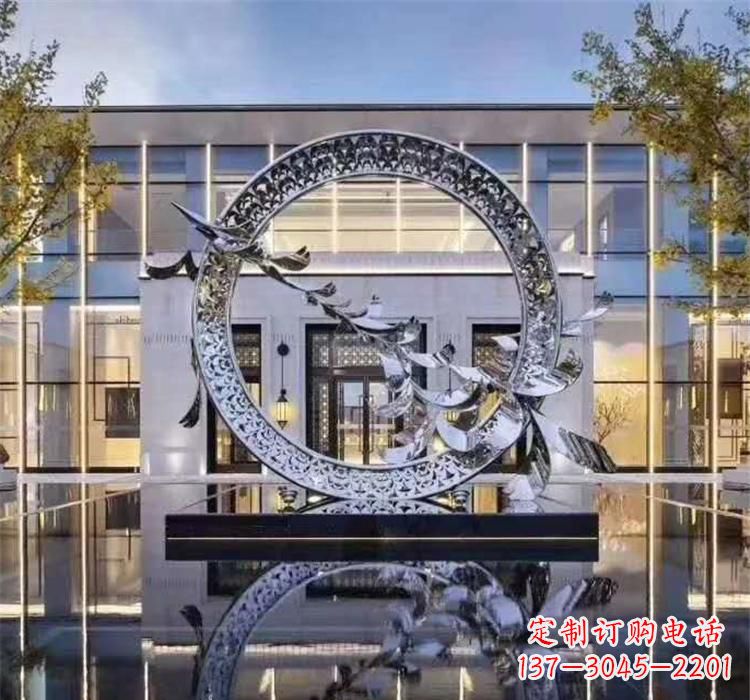 山西大雁飞翔,不锈钢户外雕塑雍容陈列