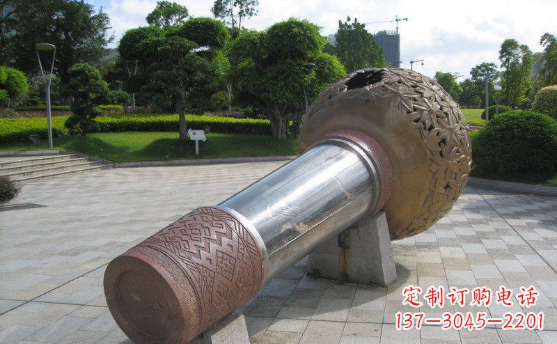 山西不锈钢话筒广场景观雕塑