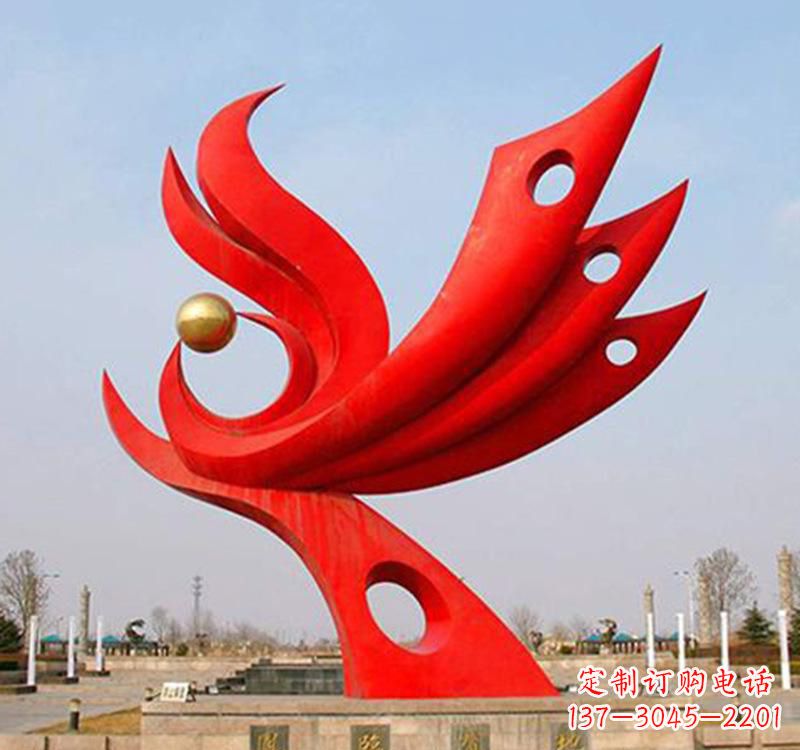 山西不锈钢凤凰雕塑的精美