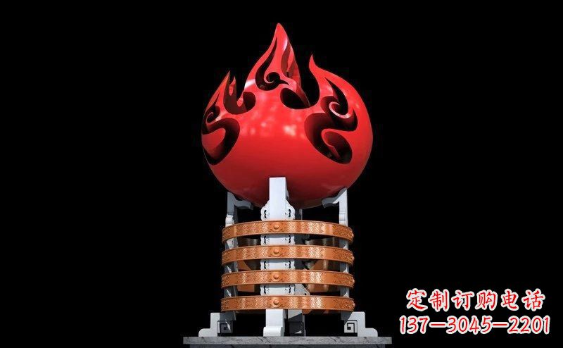 山西不锈钢火炬雕塑传承奋进精神