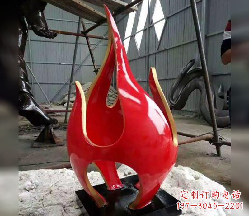 山西不锈钢火龙果雕塑传承传统文化的艺术品