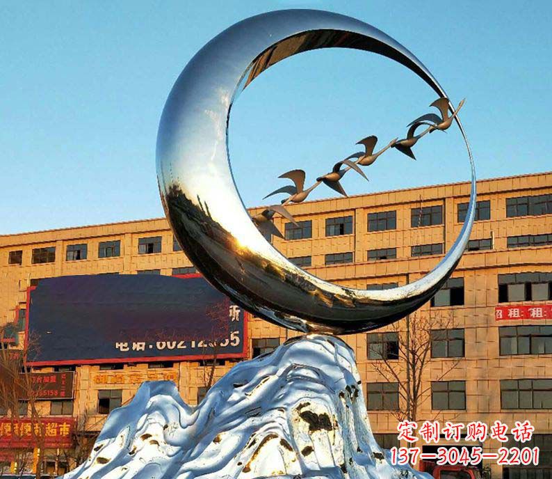 山西雁雕塑不锈钢的艺术精灵
