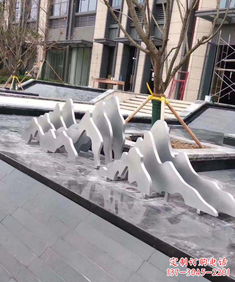 山西不锈钢假山景观雕塑
