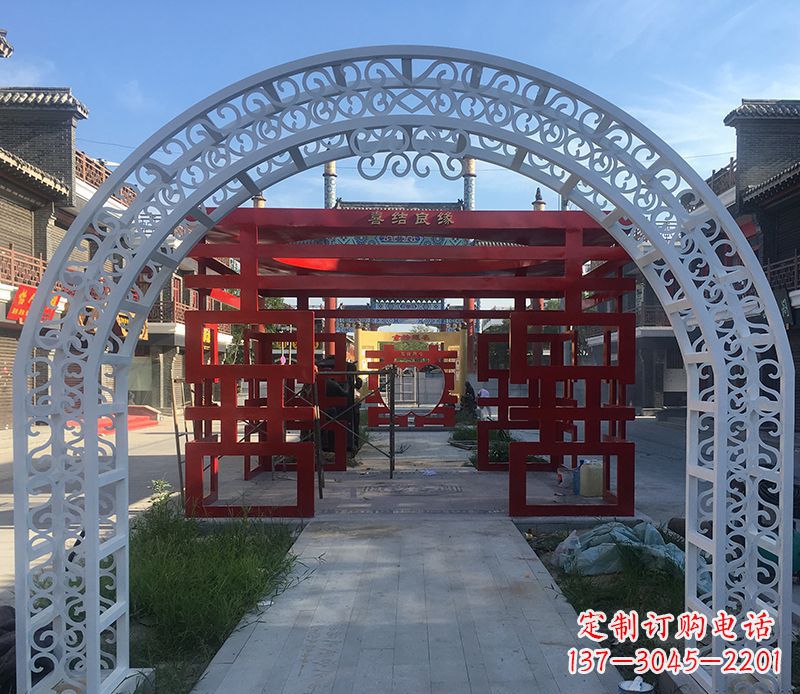 山西不锈钢拱门雕塑——精美绝伦