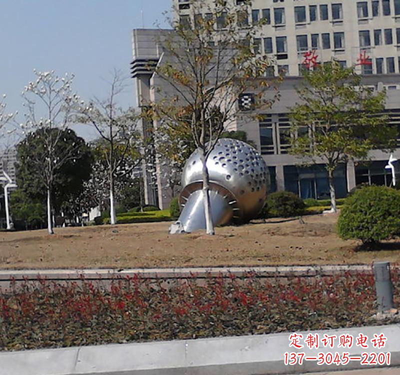 山西不锈钢简约话筒雕塑