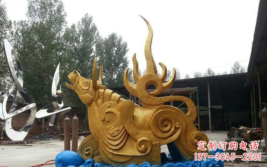 山西不锈钢金牛卧波雕塑——传承文化的艺术瑰宝