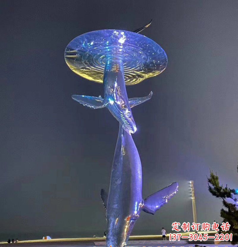 山西不锈钢鲸鱼雕塑——传承着海洋的精灵魅力