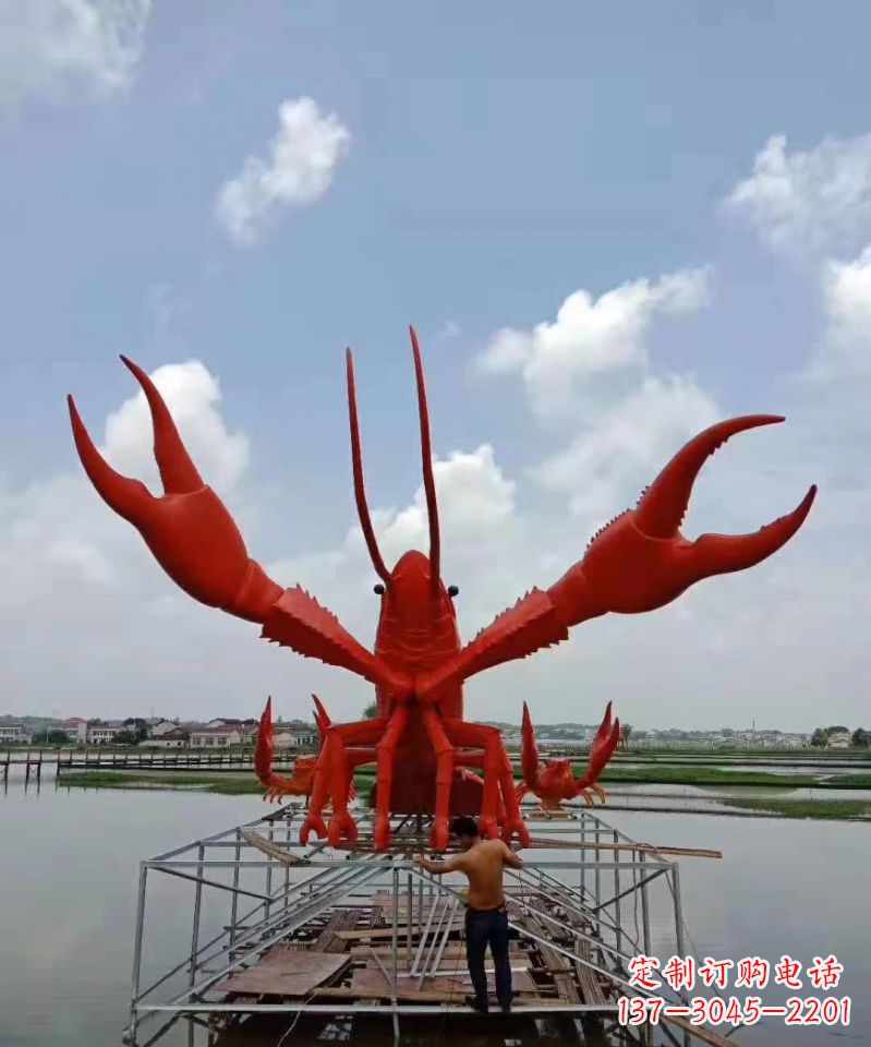 山西不锈钢景观大龙虾雕塑