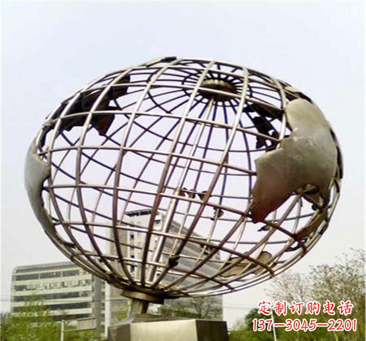 山西不锈钢地球仪雕塑让美景永恒