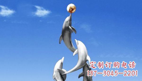 山西不锈钢海豚雕塑——精美的海洋艺术