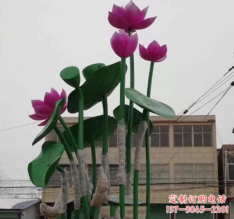 山西不锈钢荷花雕塑——精美绝伦
