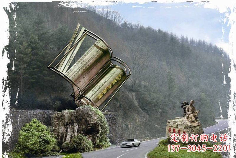 山西神农本草经竹简雕塑——传承中华文化精髓