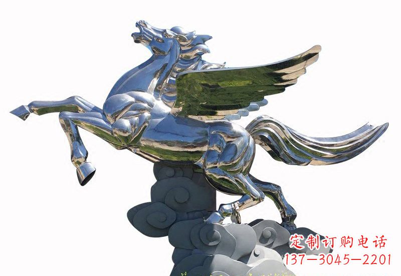 山西不锈钢镜面飞马雕塑