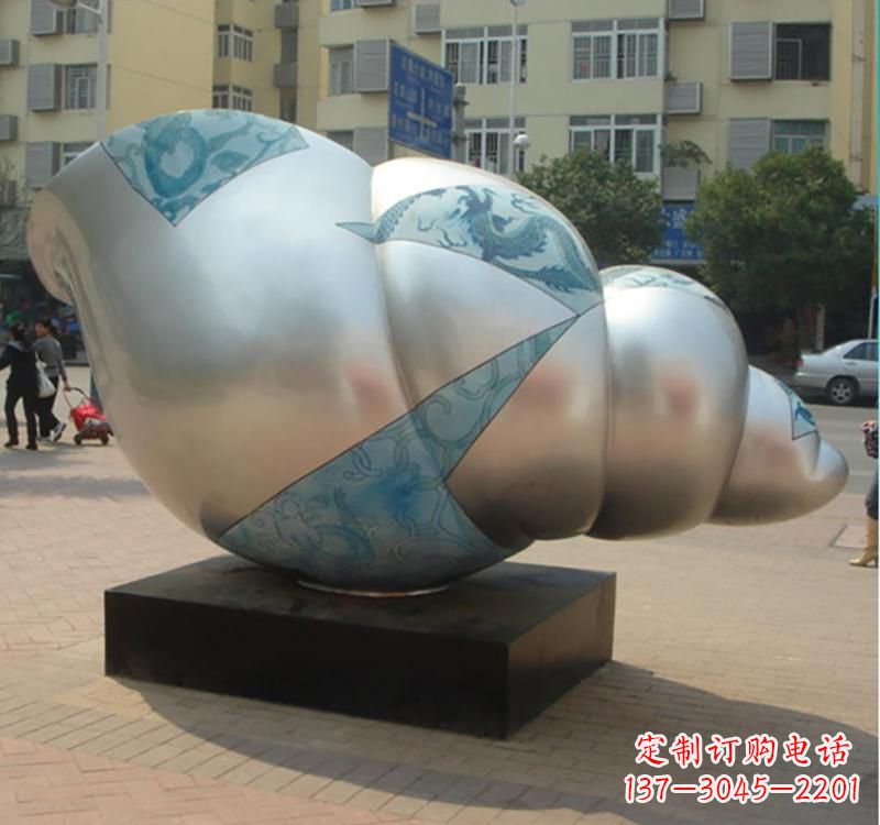 山西不锈钢海螺雕塑艺术的精美融合