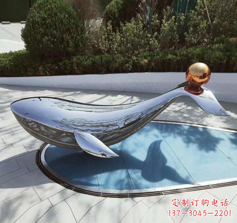 山西不锈钢镜面海豚雕塑