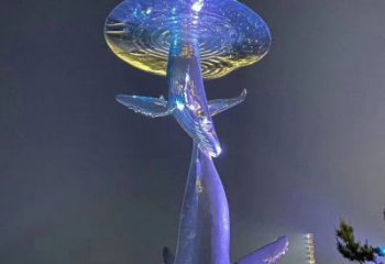山西不锈钢鲸鱼雕塑——传承着海洋的精灵魅力