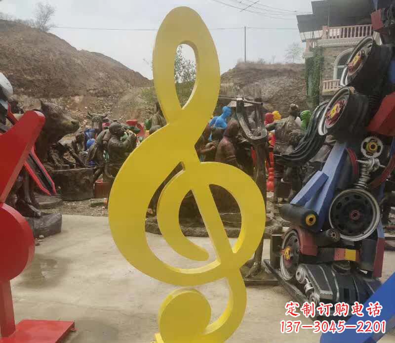 山西不锈钢烤漆音符雕塑