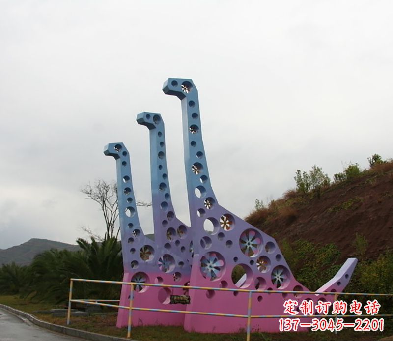 山西不锈钢恐龙雕塑精致的古代艺术