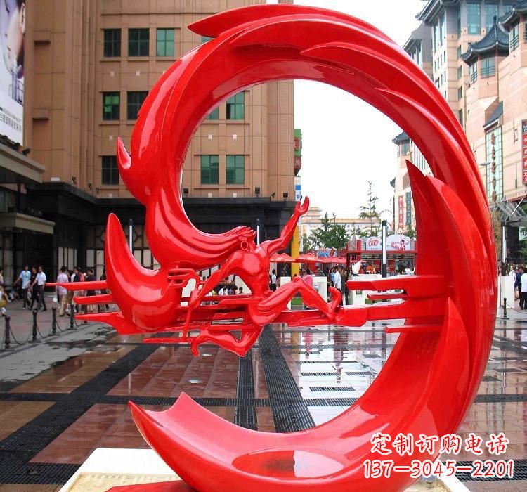 山西夸父雕塑一种不锈钢的艺术