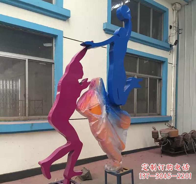 山西不锈钢篮球运动员雕塑纪念篮球运动传奇