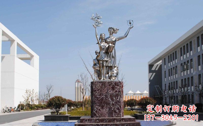 山西不锈钢学生雕塑——记录学生成长的精美艺术品