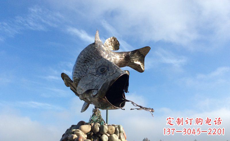 山西不锈钢鲤鱼雕塑传承中国传统文化