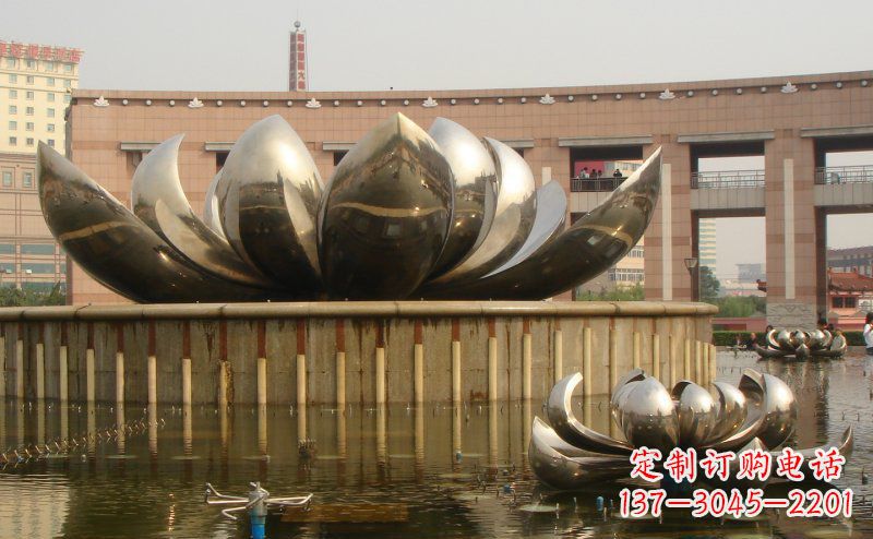 山西不锈钢莲花雕塑 (3)