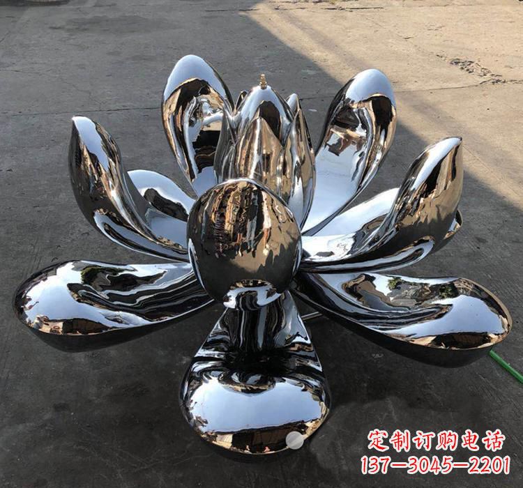 山西不锈钢莲花雕塑精美优雅