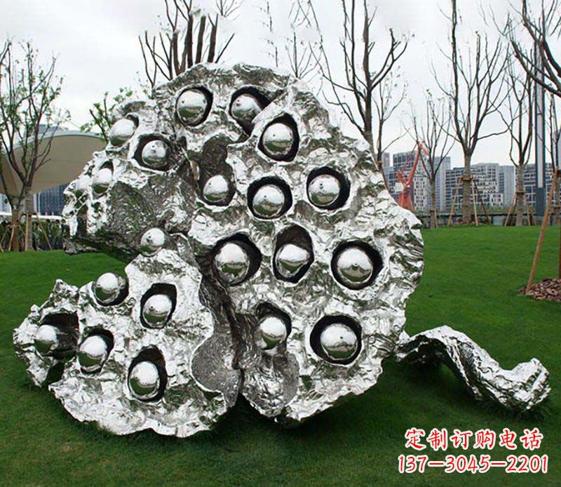 山西不锈钢莲蓬雕塑——精美极致的艺术品