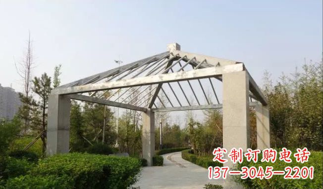 山西不锈钢凉亭雕塑点缀公园景观