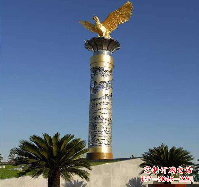 山西不锈钢龙柱雕塑2