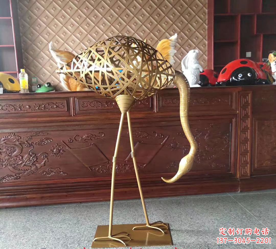 山西不锈钢丹顶鹤雕塑精美外形,传承中华文化