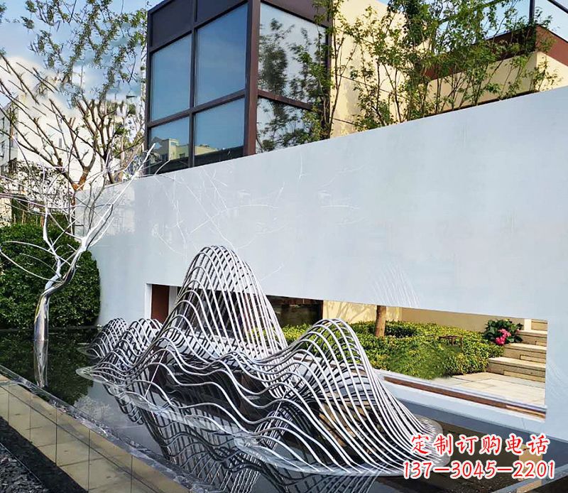山西不锈钢镂空假山雕塑1