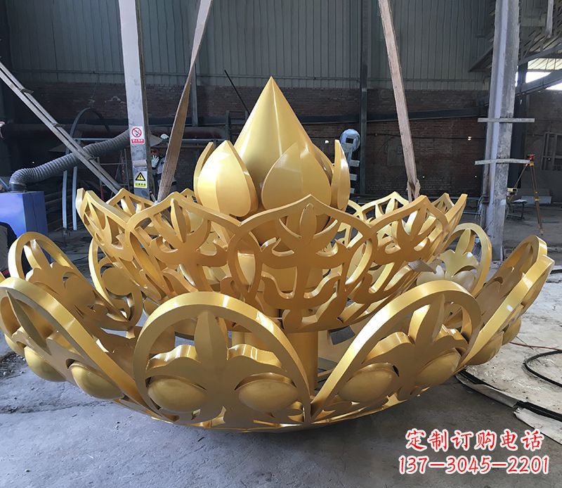 山西不锈钢莲花雕塑精美绝伦