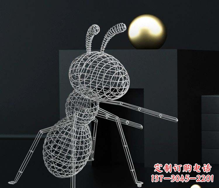 山西不锈钢镂空蚂蚁造型雕塑