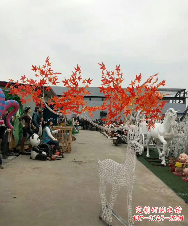 山西不锈钢麋鹿雕塑精美的艺术品