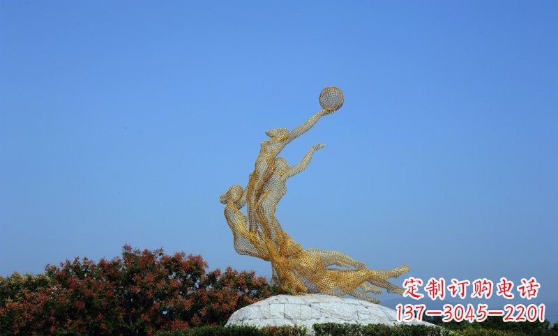 山西精致的不锈钢女排雕塑