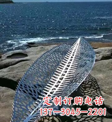山西不锈钢镂空树叶景观雕塑精致而又充满灵性