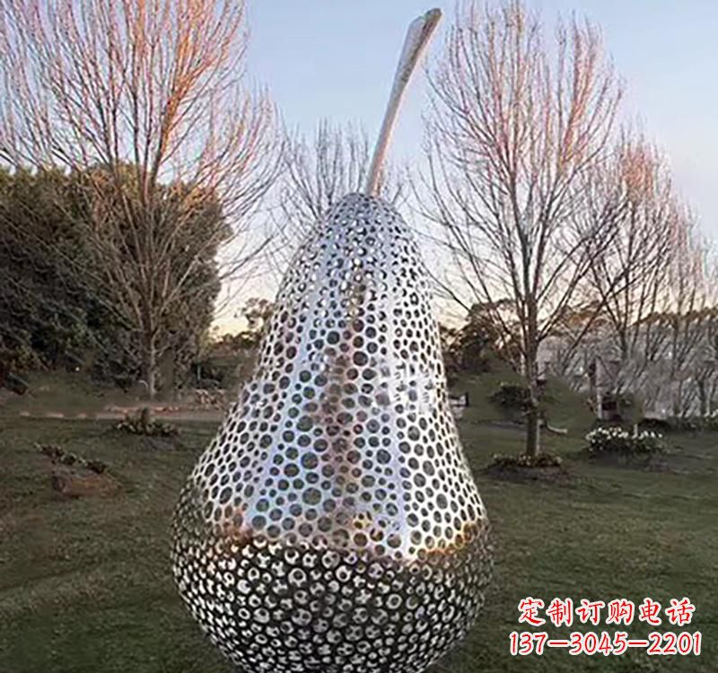 山西不锈钢镂空水果雕塑精美绝伦